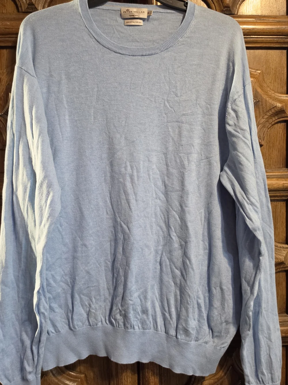 Peter Millar XL Men's Light Blue Crewneck Sweater